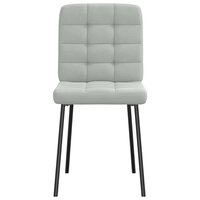 Eetkamerstoelen 2 st fluweel lichtgrijs 4