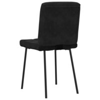 Eetkamerstoelen 2 st fluweel zwart 6