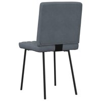 Eetkamerstoelen 2 st fluweel donkergrijs 6