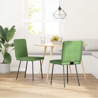 Eetkamerstoelen 2 st fluweel lichtgroen 2