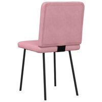 Eetkamerstoelen 2 st fluweel roze 6