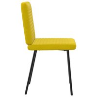 Eetkamerstoelen 2 st fluweel geel 5