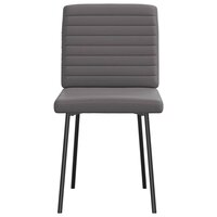 Eetkamerstoelen 2 st kunstleer grijs 4