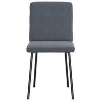 Eetkamerstoelen 2 st fluweel donkergrijs 4