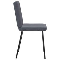 Eetkamerstoelen 2 st fluweel donkergrijs 5