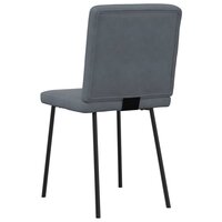 Eetkamerstoelen 2 st fluweel donkergrijs 6