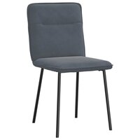 Eetkamerstoelen 2 st fluweel donkergrijs 3