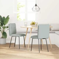 Eetkamerstoelen 2 st fluweel lichtgrijs 2