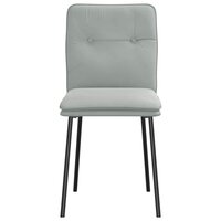 Eetkamerstoelen 2 st fluweel lichtgrijs 4