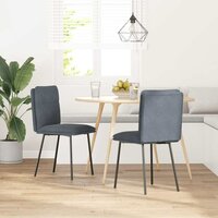 Eetkamerstoelen 2 st fluweel donkergrijs 2
