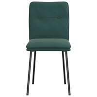Eetkamerstoelen 2 st fluweel donkergroen 4