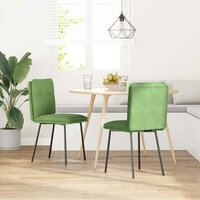 Eetkamerstoelen 2 st fluweel lichtgroen 2