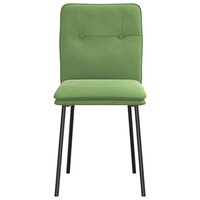 Eetkamerstoelen 2 st fluweel lichtgroen 4