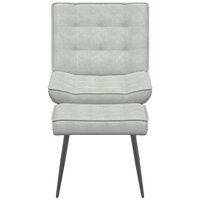 Relaxstoel met voetenbank fluweel lichtgrijs 5