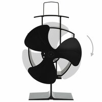 Kachelventilator met 3 vinnen zwart 4