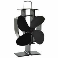 Kachelventilator met 4 vinnen zwart 2