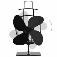 Kachelventilator met 4 vinnen zwart 4