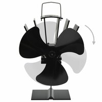 Kachelventilator met 3 vinnen zwart 3