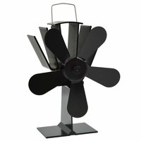 Kachelventilator met 5 vinnen zwart 2