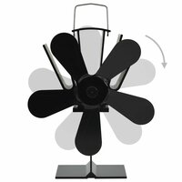 Kachelventilator met 5 vinnen zwart 4