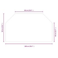 Glasplaat openhaard zeshoekig 100x60 cm 9