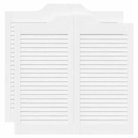 Draaideuren louvre design 2 paar 80x80 cm wit 2