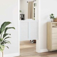 Draaideuren louvre design 2 paar 80x80 cm wit 3