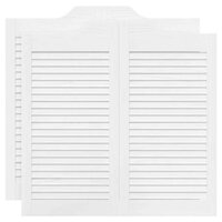 Draaideuren louvre design 2 paar 90x80 cm wit 2