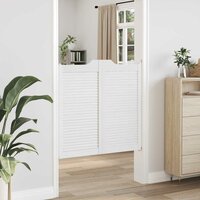 Draaideuren louvre design 2 paar 100x100 cm wit 3