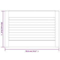 Kastdeuren met lamellen 4 st 39,5x59,4 cm massief grenenhout 6
