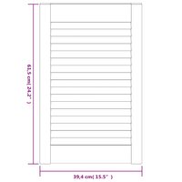 Kastdeuren met lamellen 2 st 61,5x39,4 cm massief grenenhout 6