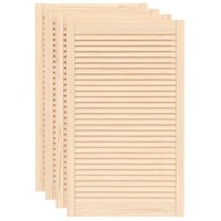 Kastdeuren met lamellen 4 st 99,3x59,4 cm massief grenenhout 2