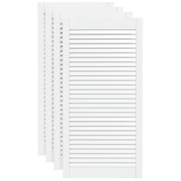 Kastdeuren met lamellen 4 st 99,3x49,4 cm grenenhout wit 2