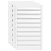 Kastdeuren met lamellen 4 st 99,3x59,4 cm grenenhout wit 2