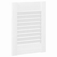 Kastdeuren louvredesign 2 st 39,5x29,5 cm wit 8