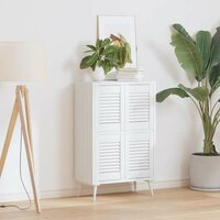 Kastdeuren louvredesign 4 st 39,5x29,5 cm wit 3