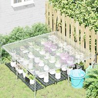 Doorzichtig zeildoek met zeilringen 2x2 m polyethyleen 3