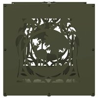 Brandhoutrek 40x40x40 cm koudgewalst staal olijfgroen 6