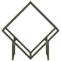 Brandhoutrek 60x25x60 cm koudgewalst staal olijfgroen 5