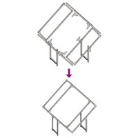 Brandhoutrek 80x25x80 cm koudgewalst staal wit 9