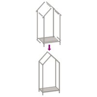 Brandhoutrek 40x25x90 cm koudgewalst staal zwart 9