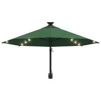 Wandparasol met LED&amp;apos;s 300 cm groen 4