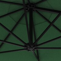 Wandparasol met LED&amp;apos;s 300 cm groen 8