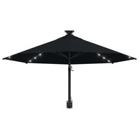 Wandparasol met LED&amp;apos;s 300 cm zwart 4