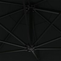 Wandparasol met LED&amp;apos;s 300 cm zwart 8