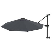 Wandparasol met metalen paal 300 cm antraciet 2