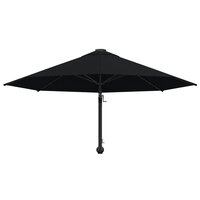 Wandparasol met metalen paal 300 cm zwart 4