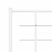 Bedframe met hoofdbord metaal wit 107x203 cm 8