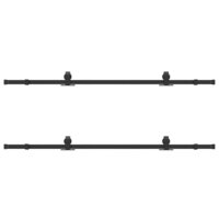 Doos met onderdelen voor schuifdeur 400 cm staal zwart 5