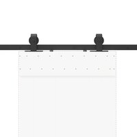 Doos met onderdelen voor schuifdeur 213 cm staal zwart 8